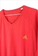 VINTAGE ADIDAS 2K T-SHIRT IN RED XXL