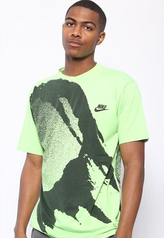 VINTAGE NIKE PRINT LOGO T-SHIRT GREEN