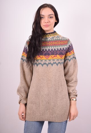 BENETTON WOMENS VINTAGE JUMPER SWEATER MEDIUM MULTI 90'S