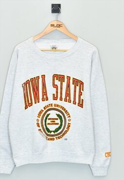 Vintage Iowa State University Sweatshirt Grey XSmall