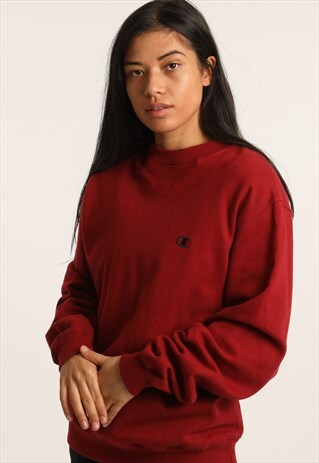 VINTAGE CHAMPION EMBROIDERED LOGO SWEATSHIRT
