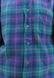 90S VINTAGE MULTICOLOURED PLAID CHECK COLLARED SHIRT 
