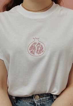 embroidered pomegranate t-shirt