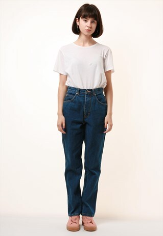 90S VINTAGE MOMS HIGH WAISTED STRAIGHT LEG DENIM JEANS 913