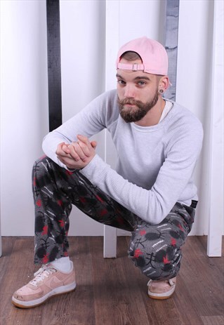 VINTAGE 90S PATTERNED CRAZY PRINT TROUSERS. UNISEX. GYM