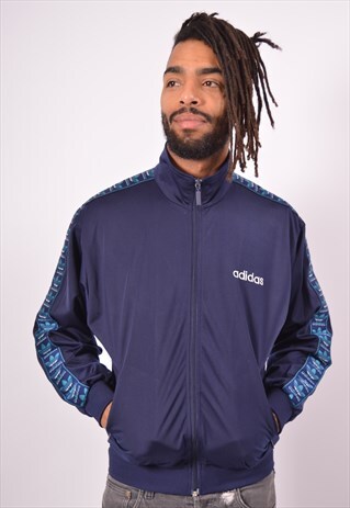 VINTAGE ADIDAS TRACKSUIT TOP JACKET BLUE