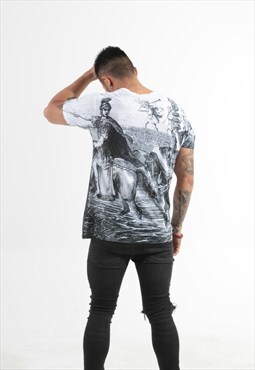 Julius all over print short sleeve graphic T shirt
