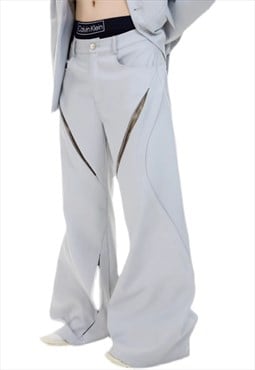 Men's Design gray suit pants A VOL.1