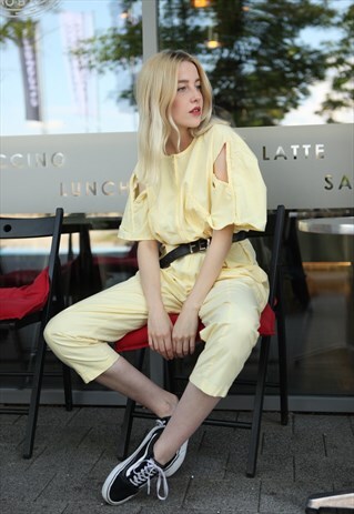 VINTAGE 80'S YELLOW JUMPSUIT