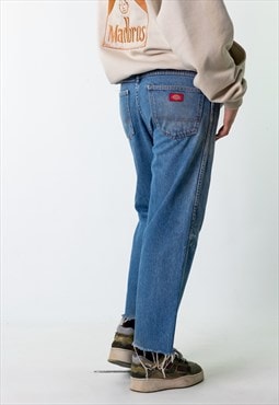 Blue Denim 90s Dickies  Cargo Skater Trousers Pants Jeans