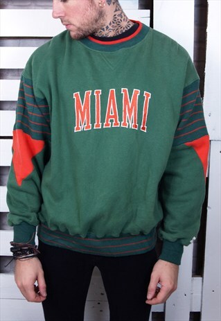 VINTAGE 90'S 'MIAMI' USA UNISEX SWEATER