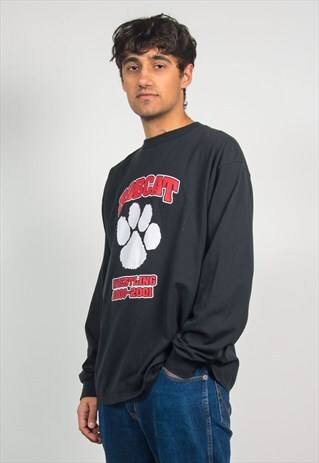 VINTAGE USA LONG SLEEVE T-SHIRT BOBCATS WRESTLING USA