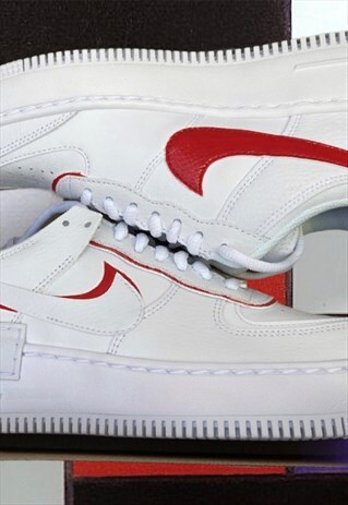 NIKE PANEL CUSTOM AIR FORCE 1 SHADOWS - RED TRIM