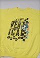 VINTAGE 90S RIFLE GRAPHIC PRINT SKATE T-SHIRT IN YELLOW