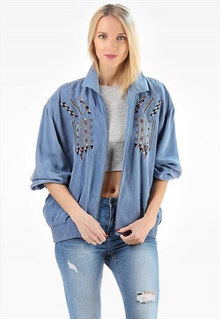 VINTAGE AZTEC BOMBER JACKET