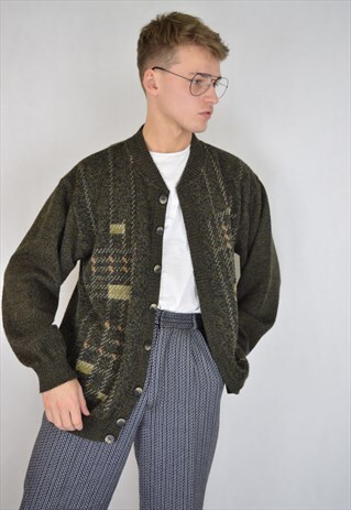 VINTAGE MULTICOLOUR GRAPHIC RETRO WOOL 80'S SWEATSHIRT
