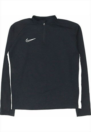 Nike 90's Gym Swoosh Quarter Zip Jersey XLarge Black