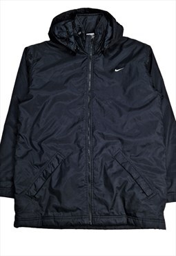 Y2K Men's Nike Big Swoosh Jacket In Black Size Medium
