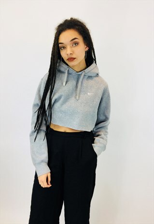VINTAGE NIKE CROPPED SWOOSH HOODIE