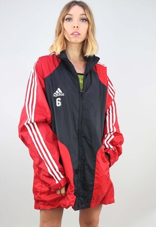 VINTAGE OVERSIZED ADIDAS FESTIVAL RAIN JACKET HOOD
