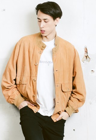 VINTAGE 90S SUEDE BOMBER JACKET