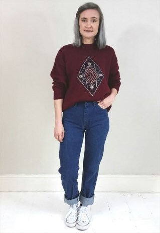 VINTAGE 90'S BLUE DENIM HIGH WAISTED JEANS