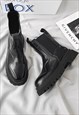 PLATFORM ANKLE BOOT TRACTOR SOLE CATWALK SHOES GOTH TRAINERS