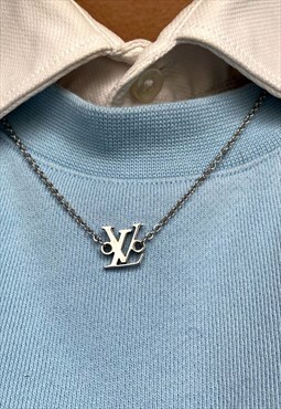 Authentic Louis Vuitton Logo Pendant-Reworked Necklace
