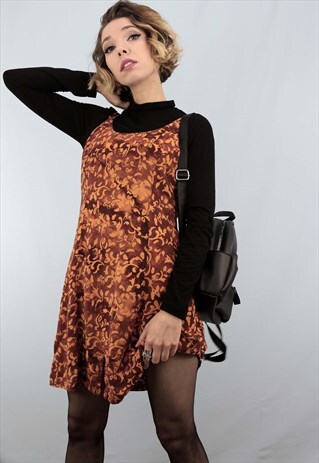 VINTAGE 90S PATTERNED SLIP DRESS