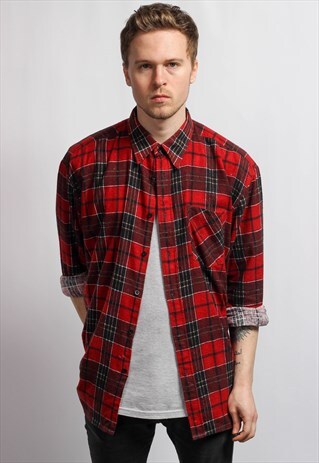 VINTAGE FLANNEL SKATER SHIRT
