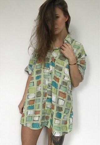PATTERNED OVERSIZED RETRO VINTAGE UNISEX FESTIVAL SHIRT