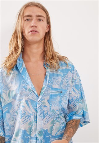 VINTAGE PATTERNED FESTIVAL SHORT SLEEVE SHIRT