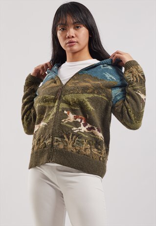 VINTAGE RALPH LAUREN KNITTED HOODIE