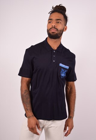 VINTAGE KENZO POLO SHIRT NAVY BLUE