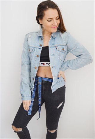 90'S LEVIS VINTAGE DISTRESSED STONEWASHED DENIM JACKET