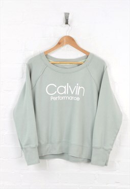 Vintage Calvin Klein Sweater Green Ladies XL CV11733