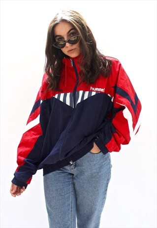 80'S RARE VINTAGE MULTI-COLOURED WINDBREAKER JACKET