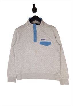 Patagonia Organic Cotton 1/4 Snap T Pullover Size M UK 10