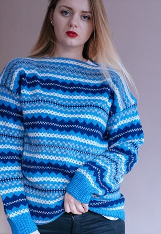 VINTAGE FUNKY OVERSIZED WOOL JUMPER