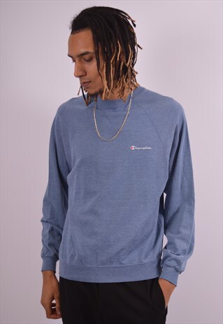 VINTAGE CHAMPION SWEATSHIRT JUMPER BLUE