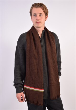 VINTAGE MOSCHINO SCARF BROWN