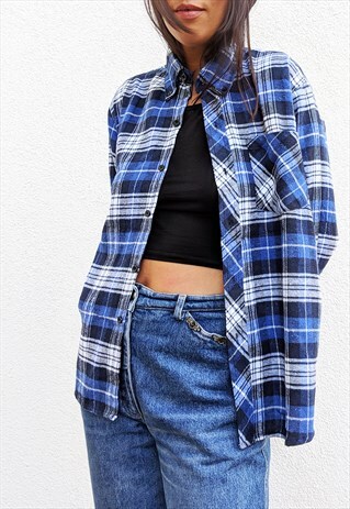 VINTAGE CHECKERED FLANNEL SHIRT