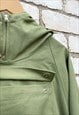 1960S STYLE MOD CADET SMOCK OG COTTON CANVAS ARMY GREEN