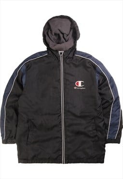 Vintage 90's Champion Puffer Jacket Hooded Full Zip Up