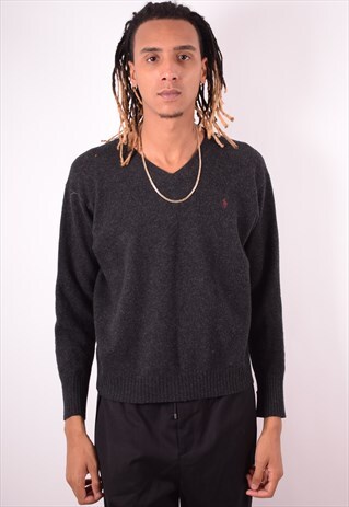 POLO RALPH LAUREN MENS VINTAGE JUMPER SWEATER LARGE 90S