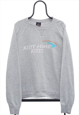 Vintage Kitty Hawk Graphic Grey Sweatshirt Womens