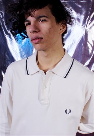 VINTAGE FRED PERRY CREAM POLO SHIRT