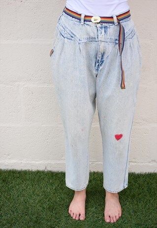 VINTAGE FESTIVAL STYLE HIPPIE MUM JEANS