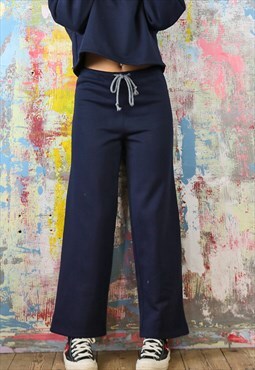 Drawstring Trousers in Navy
