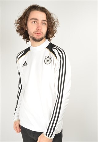 VINTAGE ADIDAS GERMANY SWEATSHIRT IN WHITE